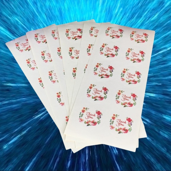 30 1” inch Round Thank You Stickers CLEARANCE - Picture 3 of 6